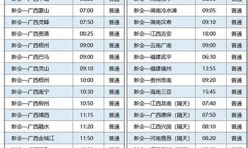 广州到厦门汽车时刻表,广州到厦门列车时刻表查询