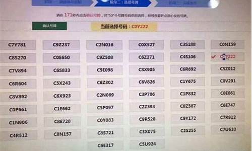 车辆选号牌-汽车牌照选号规则